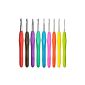 Grenhaven crochet hooks Set 2mm, 2.5mm, 3mm, 3.5mm, 4mm, 4.5mm, 5, 5.5, 6 mm - 9 piece aluminum needle set with colored rubber grip (household goods)