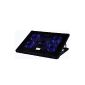 LS Premium Notebook Cooler LS-S500 | Laptop Cooling Pad Stand | 5x fan / fan | 2 x USB HUB and blue LED | 10 