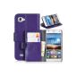 DONZO Wallet Real Structure Case for LG Optimus 4X HD P880 Violet (Electronics)