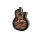 Design 4/4 acoustic guitar with motif Leopard + spare strings + plectrum