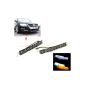 Tera® 2x 9 LED daytime running light 12V car / running led light / white + DRL Daytime Running Lights Flashing yellow in turns to conduct day (Electronics)