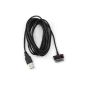 EZOPower synchronization and charging USB Cable - Black / 3M for Samsung Galaxy Tab 10.1 (GT-P7510 / GT-P7500), 8.9 (GT-P7310 / GT-P7300) Galaxy Tab 10.v (P7100 / P7110), Galaxy Tab 7.0 Plus, Galaxy Tab 2 10.1 GT-P5113 Galaxy Tab 2 7.0 P3110 Tablet, GALAXY Note 10.1 N8000, Galaxy Player 70 Plus (Electronics)