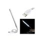 ieGeek® flexible gooseneck USB laptop lamp with 10 LEDs for éclarage laptop, and keyboard, silver (Electronics)