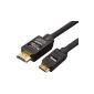 Cable AmazonBasics HDMI to mini HDMI High Speed ​​with Ethernet Type A to C - 3 m (Electronics)