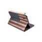 kwmobile® chic leather Case for Samsung Galaxy Tab 2 7.0 P3110 / P3100 / P3113 function with practical support and Motif flags (USA) (Electronics)