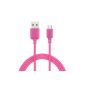 EZOPower Micro USB Sync Data Transfer Cable - 2 meters / Pink (Wireless Phone Accessory)