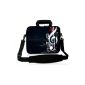 Sidorenko designer laptop bag in two sizes 15 inches - 15.6 inches / 17 inches -. 17.3 // with strap + handle including additional compartment for mouse and charger at the front of the bag laptop bag Messenger Bag Shoulder Bag Bag