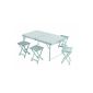 Grand Canyon camping table aluminum case table (incl. 4 stools), silver, 130x60x64 (equipment)
