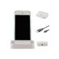 xubix Micro USB to Lightning dock Dock in white Adapter for iPhone 5 iPod Touch 5G iPod Nano 7G charger connector + Micro USB Data Cable (Electronics)