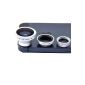 VicTsing 3 in 1 Camera Lens Kit for iPhone 3GS / 4 / 4S / 5 / 5C / 5S, iPad mini, iPad 2/3/4, Samsung Galaxy S2 / S3 / S4 grade 2/3 (fisheye, wide-angle micro-lens) Silver Silver (Electronics)