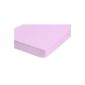 Biberna 77144/324/040 jersey stretch fitted sheet, in accordance with Oeko-Tex Standard 100, 90 x 190 cm to 100 x 200 cm, Colour: lilac (household goods)