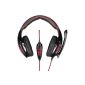 Hama PC Gaming Headset Firefighter, stereo, with volume control and mute button on the cable, cable length 2 m, black / red (Accessories)