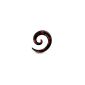 Body Jewelry Plug 3mm UV Black Spiral ear and several Red Stars (Jewelry)