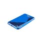 kwmobile® TPU Silicone Case with S Line Design for Samsung Galaxy Note N7000 in Blue - Stylish Designer Case of high quality soft TPU (Wireless Phone Accessory)