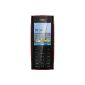 Nokia X2-00 mobile phone (5.6 cm (2.2 inch) display, Bluetooth, 5 Megapixel camera) black / red (Electronics)