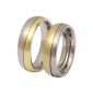 Two elegant wedding rings, engagement rings in titanium - engraved (jewelry)
