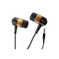 tec In-ear stereo headphones / earphones with 3.5 mm jack for Sony Ericsson Xperia Arc S, Xperia Arc, Xperia Ray, Xperia X10, Xperia X8, Xperia Neo, Xperia Mini, Xperia Mini Pro, Xperia Neo V, W8, Live with Walkman - Color: black / copper (Electronics)