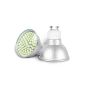 IDACA 4 x 5W GU10 LED bulb 2W-Cool White (80 * 3528SMD Warm White)