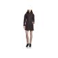 Khujo Khujo Retro Jerry Plain Coat Black Coat Hooded Long Sleeve Women (Clothing)