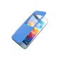 Flip Cover Case Protective Cover Case for Samsung Galaxy S5 protettiva Mini with window Blue (Electronics)