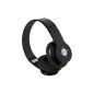 3 in 1 Wireless Stereo Bluetooth Headset Black Foldable USB Bluetooth, TF card music player, FM radio for music home, travel, fitness, sport with integrated microphone to dial and receive calls - compatible with iPhone 5, 4S, 4, iPad , iPod, Samsung, HTC, Sony, Nokia and other mobile phone with Bluetooth function (Electronics)