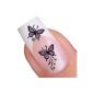Pink and gold glitter butterfly bumper stickers nail art (Miscellaneous)
