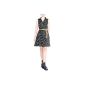 MAKIYO® Ladies Mini Dress with Belt Summer Fashion cat footprints Airy Cotton Sleeveless (Textiles)