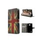 Retro Vintage Union Jack Case Case Case for Huawei Ascend Y550 - UK flag portfolio Colored support function (Electronics)