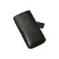 Original Suncase genuine leather bag (flap with retreat function) for iPhone 4 / iPhone 4S wash-black (Accessories)