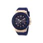 Guess - W0247G3 - Rigor - Men's Watch - Quartz Analog - Blue Dial - Blue Silicone Bracelet (Watch)