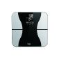 Smart Weigh SBS500 Body Fat Digital Precision Scale with tempered glass weighing surface, detection of eight users and 200 kg capacity measures weight, body fat, water, muscle and bone mass (Misc.)