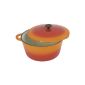 Crealys 501604 Orange Flame Round Casserole 5.5 L Diameter: 26 cm (Kitchen)