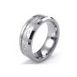 Konov jewelry Tungsten Tungsten Men Ring, 8mm Band Ring Wedding Rings Engagement Rings, Silver - Gr.  59 (Jewelry)