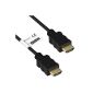 mumbi HDMI cable 1.5 meter - 19 pin.  HDMI plug> 19 pin, gold-plated, double shielded, 1080p 1.3b compliant (Electronics)