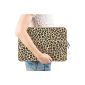 Plemo leopard spots canvas fabric sleeve Sleeve Case for 33 to 33.8 cm (13 to 13.3 inches) laptop / notebook computer / MacBook / MacBook Pro / MacBook Air, Yellow (Personal Computers)