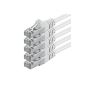 1aTTack CAT5 SFTP films and Geflechtgeschirmt network cable with 2x RJ45 Set (5 pieces) 1m white (accessory)