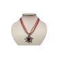 Costume necklace with a large pendant Edelweiss - costumes jewelry to Dirndl and Lederhosen in many colors (jewelry)