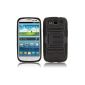 Reinforced Silicone Case for Samsung Galaxy S3 i9300 - Function Stand - Black - by PrimaCase (Personal Computers)
