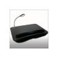 Laptop table black 48 cm with LED light (household goods)