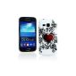 Me Out Kit FR TPU Gel Case for Samsung Galaxy Ace S7272 3 - white / red / black heart tattoo style (Wireless Phone Accessory)