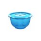 Emsa Superline 513512 salad bowl, 26 cm with lid, water blue (household goods)