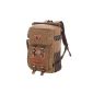 Koolertron backpack leisure travel bag hiking bag Unisex shoulder bag Canvas Travel Hiking etc. To School  Khaki