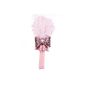 Baby girl child bow, fascinator Rhinestones peacock feather headband headband accessories flower hair pink and white butterfly (Baby Care)