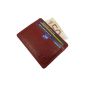 Extra-flat leather credit card case vegetable tanned bovine leather MJ design Germany in 4 different colors (Luggage)