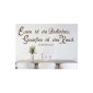 Wall Decal popular saying eat is a necessity, enjoyment is an art / Nr.S12 / size ca.160cmx53cm in your favorite color wall stickers wall stickers murals