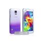 Yousave Accessories Samsung Galaxy S5 Case Purple / Clear Rain Drop Hard Case (Accessory)
