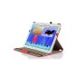 IVSO Slim Multi Angled Style Leather Hard Case with Cover for Samsung Galaxy Tab 10.5 Tablet S (For Samsung Galaxy Tab 10.5 S, Multi-Angled Red) (Electronics)