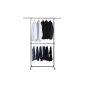 Wearing Songmics / garment wardrobe on wheels Grey Height: 113-198cm LLR401 (Kitchen)