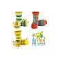 Lot 3 Pairs of Socks Rattle awakening ABS slip 3D - Size 0/24 months 19 to 21 different colors (Baby Care)
