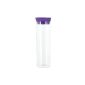 Viva Scandinavia 9101021 Carafe + Cylindrical Cap Glass / Silicone Transparent / Purple 1 L / 8.5 x 7 x 28.8 cm (Housewares)